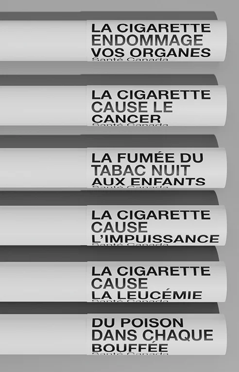 Canada - Avertissement - Manchettes cigarettes fr